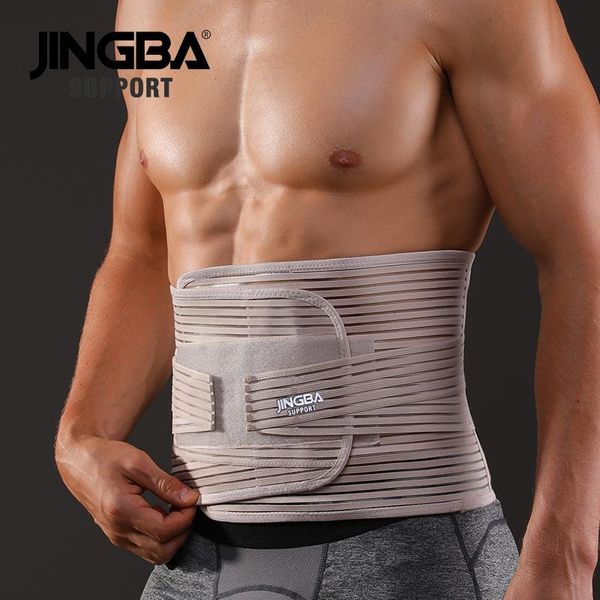

wrist support jingba waist trainer body shaper abdominale sports lumbar joint protector fitness sweat belt faja hombre dropship, Black;red