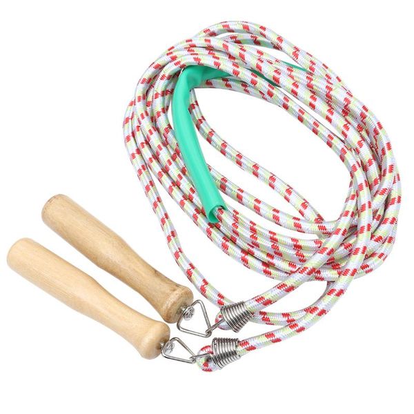 

jump ropes 1pc 5m wooden handle jumping rope sports fitness skipping exercise portable game (random color)