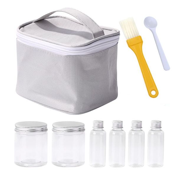 

outdoor bags 10pcs/set bbq grilling spice jar condiment pepper salt bottle w/ storage carry bag camping tableware seasoning