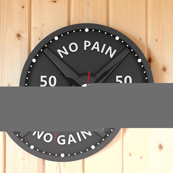 

strongman 50kg creative print wall clock circular gym weight lifting dumbbell bodybuilding silent acrylic clocks