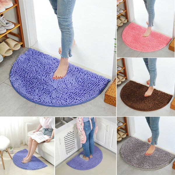 

40x60cm soft carpet slip-resistant bathing living room rug floor door mat dirt barrier semi circle floor door cushion mat rug