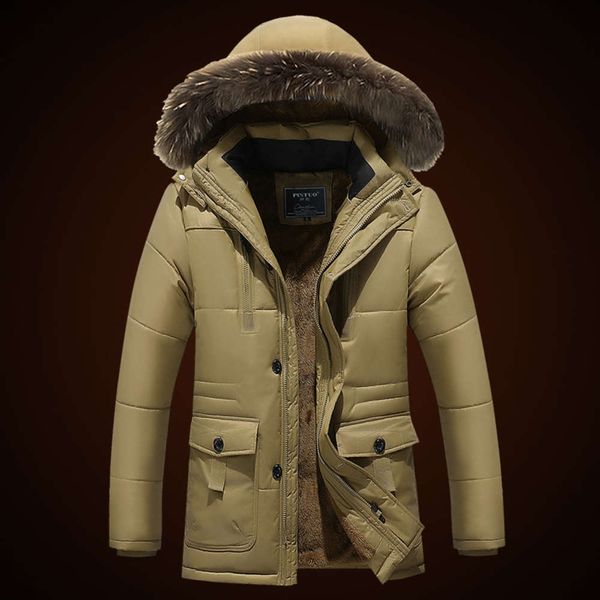 

& parkas winter casual warm coat outerwear parka men's long plus size down jacket men brand clothing mt079 0a5q, Black