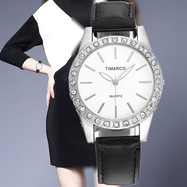 

wristwatches fashion watches women watch diamond quartz for leather women's bracelet ladies wristwatch clock relogio feminino, Slivery;brown