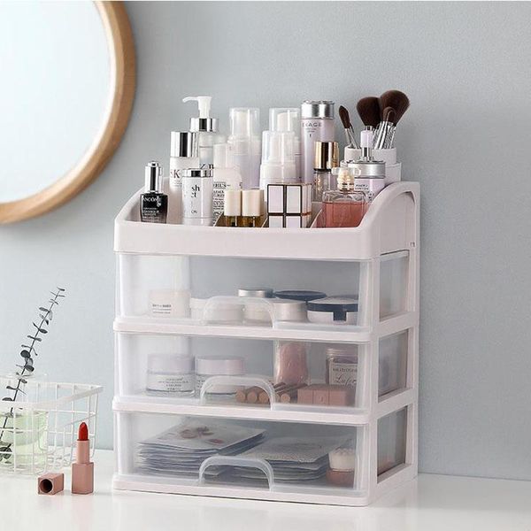 

storage boxes & bins drawer type household dustproof box cosmetics deskmulti-layer transparent sorting shelf