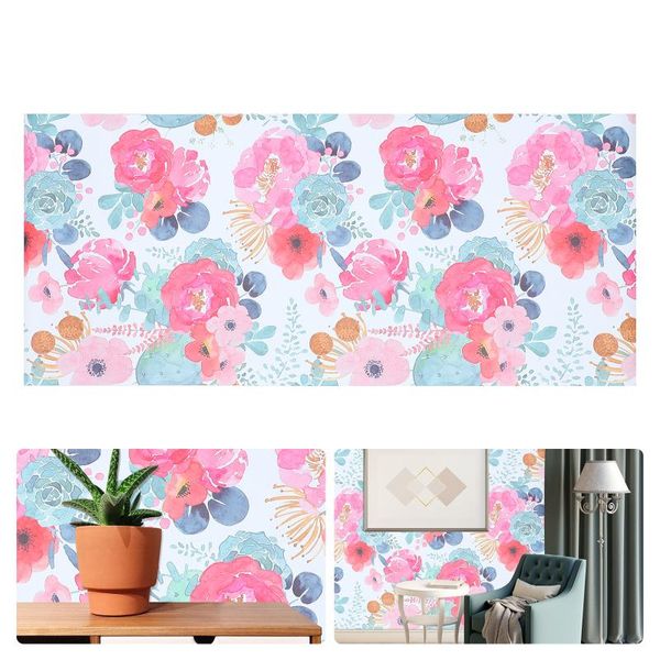 

wallpapers self-adhesive wall stickers flower pattern wallpaper romantic home decals