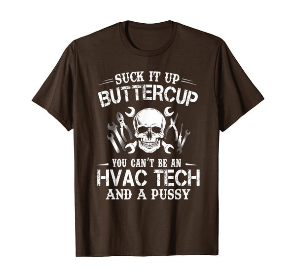 

mens hvac tech for men funny suck up buttercup t-shirt, White;black