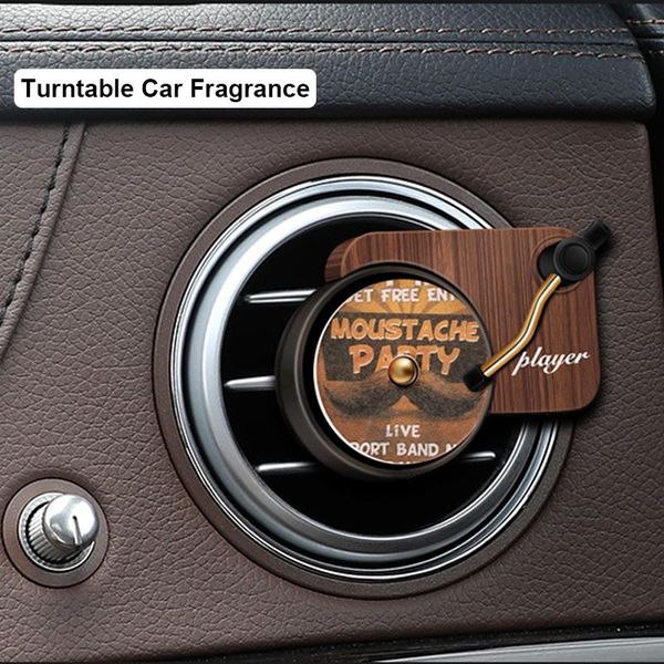 

car air freshener record player perfume clip phonograph auto vent fragrance smell diffuser solid interior accessories