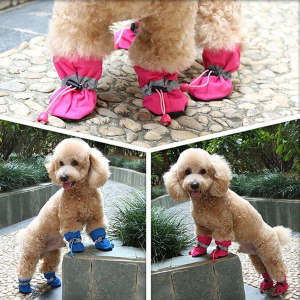 

dog apparel itimo antiskid puppy shoes 4pcs pet accessories product waterproof soft care soft-soled fashion