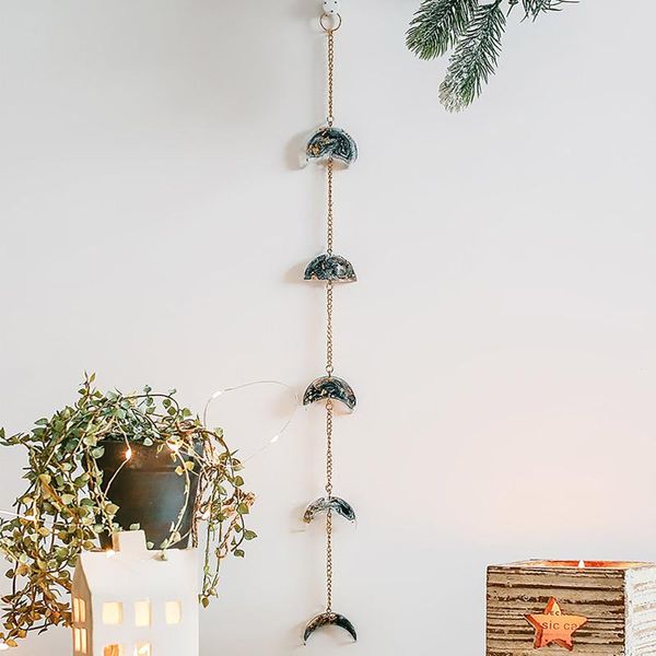 

decorative objects & figurines crystal epoxy finished moon phase resin creative small pendant hanging decorations living room bedroom decor