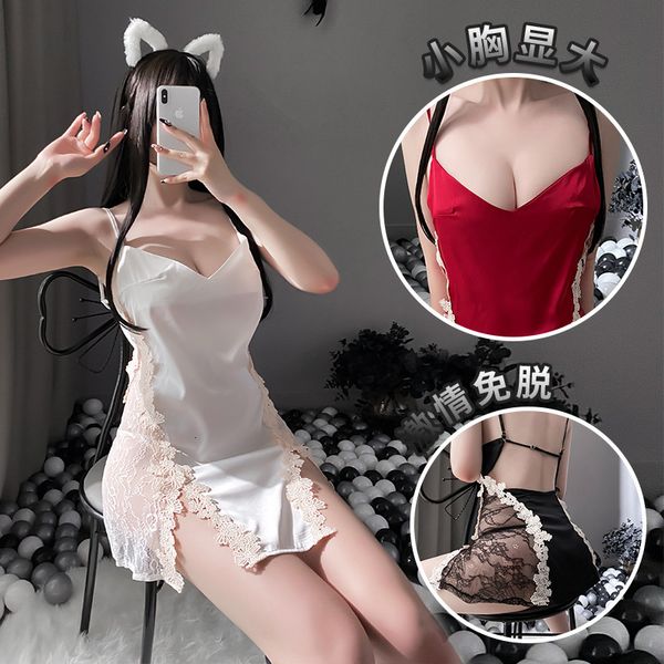 

lingerie women's lace skirt passion suit large size perspective suspender nightdrs, Red;black