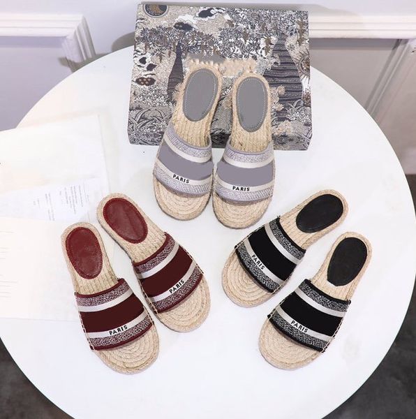 

sandals fashion women's casual summer beach slippers shoes female peep toe slipper woman letter sandal c21515, Black
