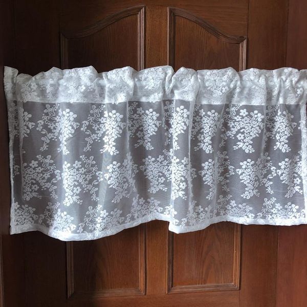 

curtain & drapes clearance sale white lace short roman curtains for kitchen living room floral small window cafe bar