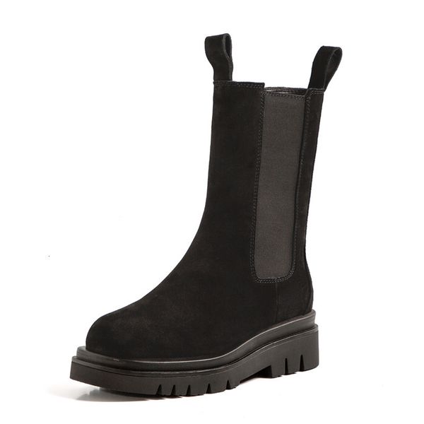 

asumer size 34-43 leather for women with bottom skin thick winter boots, Black