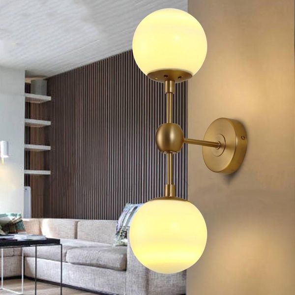 

wall lamp dining room light magic beans cafe balcony lights body milky glass dna chain modern gold led bulbs