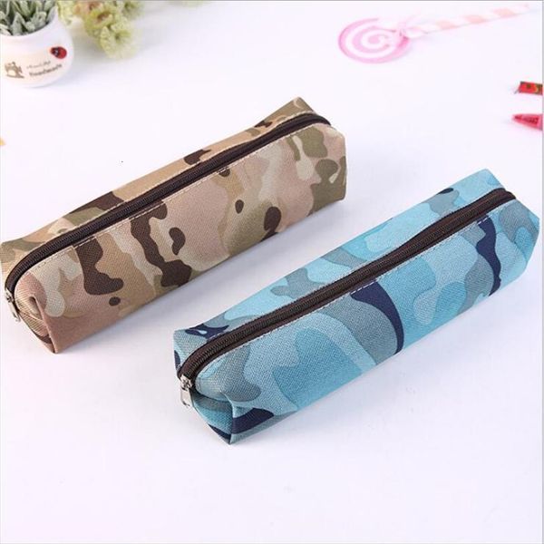 

1pcs women men cosmetic bags makeup ladies travel toiletry brushes organiser bag student camouflage prints pencil case