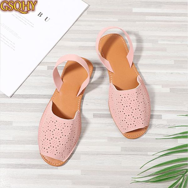 

women slip on slippers ladies fretwork pu leather peep toe sandals female sewing summer beach slipper woman comfort fashion shoe, Black