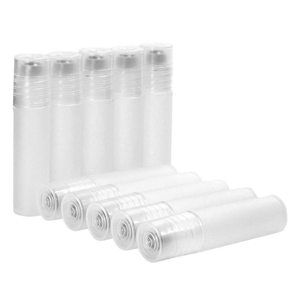 

storage bottles & jars 10pcs 5ml empty perfume roll roller ball bottle on plastic stainless steel liquids oil container refillable holders