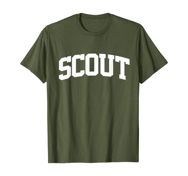 

scout vintage retro job uniform arch funny t-shirt, White;black
