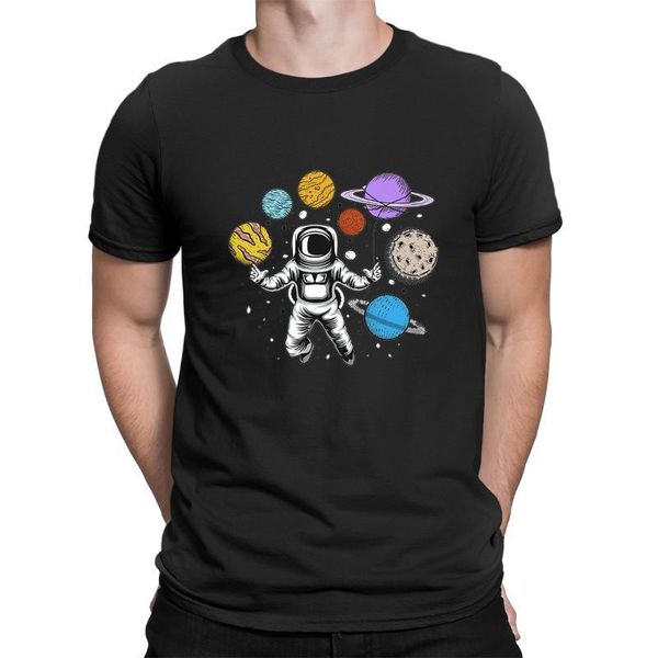 

men's t-shirts men t shirts funny planets astronaut tee, White;black