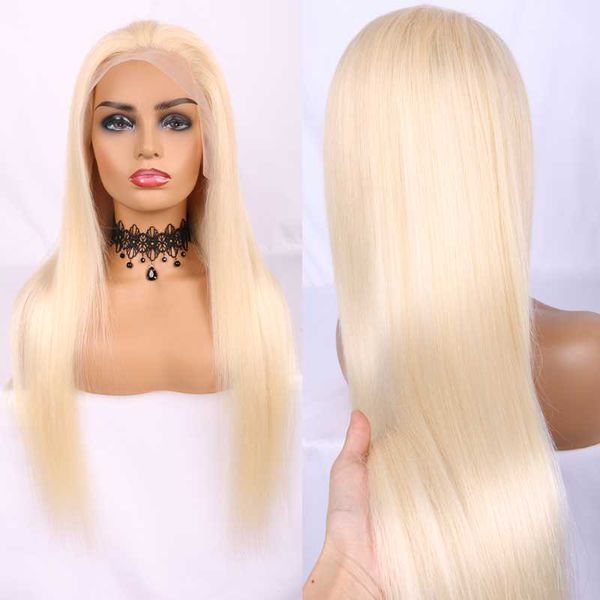 

lace wigs 13x4 613 frontal wig honey blonde front for women striaght human hair 4x4 closure pre plucked 180%, Black;brown
