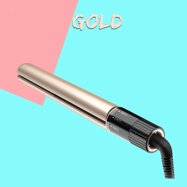 

hair straightener curler rotating adjustment tourmaline ceramic iron - us plug b, Black