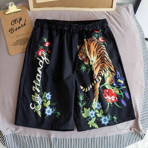 

fashion shorts summer couple's beach pants loose quick drying capris seaside underpants casual sports men's, White;black