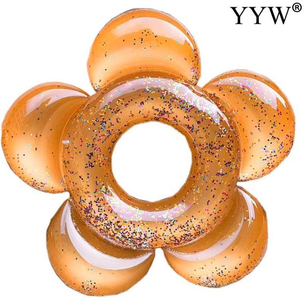 

life vest & buoy pvc flower inflatable swimming ring summer beach swim circle float water pool party baby round sequins