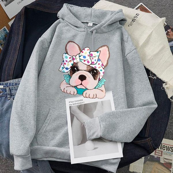 

women's hoodies & sweatshirts the kawaii dog graphic print casual hoodie 2021 girl cute wind loose plus-size sweatshirt clothes, Black