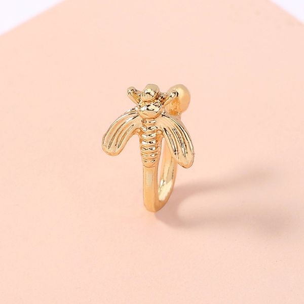 

golden bee mini cute little animal false ring puncture clip nose ornament, Silver