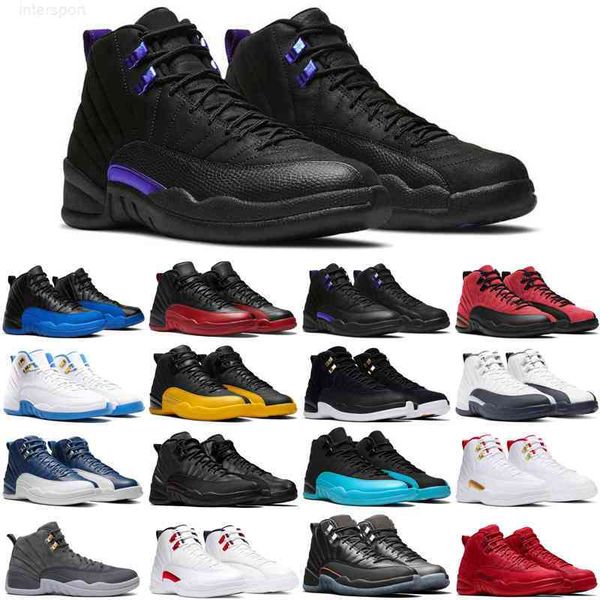 

jordens 4 12 12s mens basketball shoes utility twist playoffs royalty reverse flu game white men trainers sports sneakers size 7-13 q5j2, Black