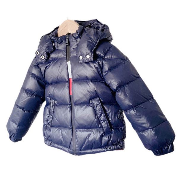 

children down coat kids winter outwear boys clothes baby clothing hooded jacket short coats warm b8406, Blue;gray