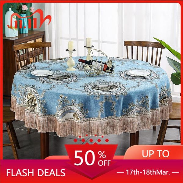 

tassel el household tablecloth round cover cloth slipcover lace table