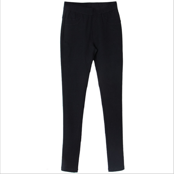 

women's leggings in 2021 spring and autumn korean elastic denim bottoming pants for women, Black