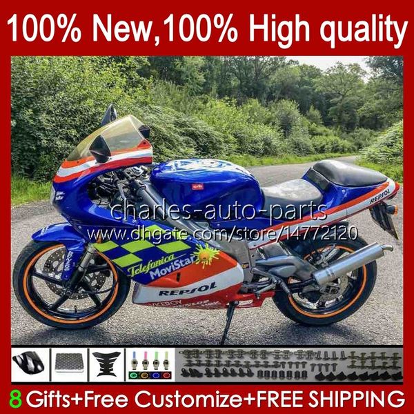 Bodywork para Aprilia Rs4 RSV-125 RSV125RR RSV125RR RSV125 36No.151 RSV RS 125 RR 125RR RS-125 Orange Blue 1999 2000 2001 2002 03 04 05 RS125 99 00 01 02 2003 2004 2005 Kit de Feira