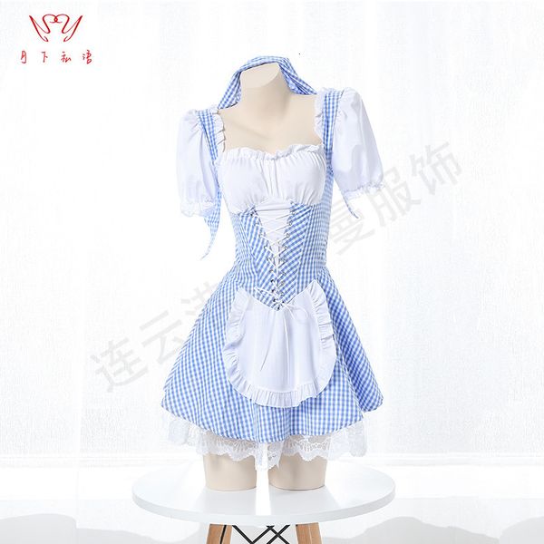 

the moon whispering under lingerie tight maid uniform miniskirt role play suit, Red;black
