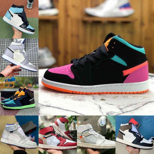 

2021 new 1 1s basketball shoes men women neutral grey tie dye og bio hack lightbulb blue unc patent white black royal twist green toe mocha