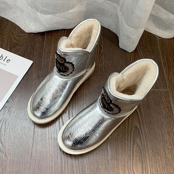 

boots women snow female 2021 winter waterproof plush warm ankle slip on flat bottom casual short tube cotton shoes, Black