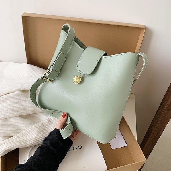 

small simple good quality bucket bag designer women 2021 shoulder handbags luxury pu leather crossbody simply purses cross body