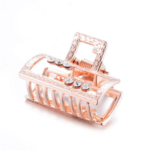

hair clips & barrettes charm hairwear rose gold wedding accessories rhinestone crystal crab clip women girls jewelry gift, Golden;silver