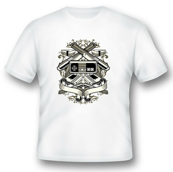 

video games vintage black or white tee shirt, White;black