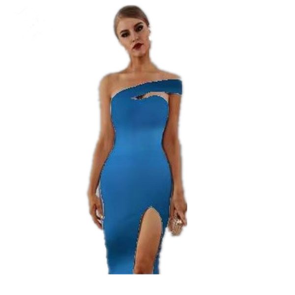 

factory84ud shoulder bra 2021 split slim off dress, White;black