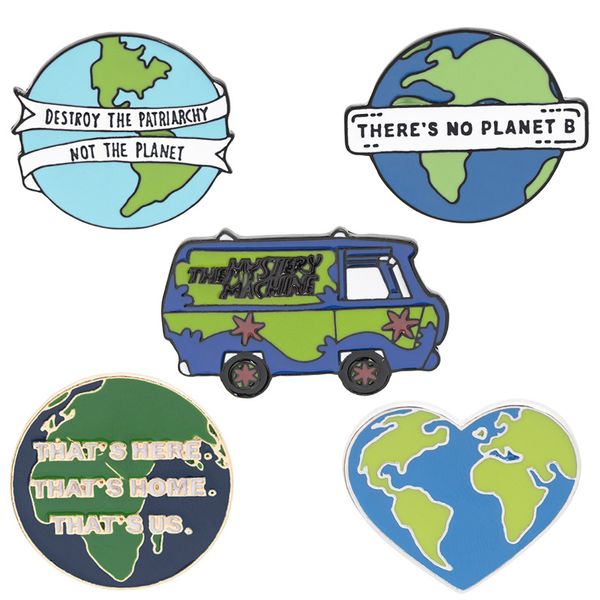 Moda Amor Earth Series Brooches Pin Que Aqui Home US Personalidade Bag Distinteiro Pins Decoration