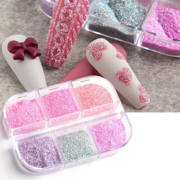 

nail glitter art sugar powder sand flock accessories design manicure, Silver;gold