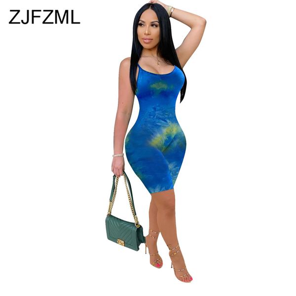 

tie dyeing print rompers womens jumpsuit spaghetti strap sleeveless overall summer high waist backless short playsuit 210520, Black;white