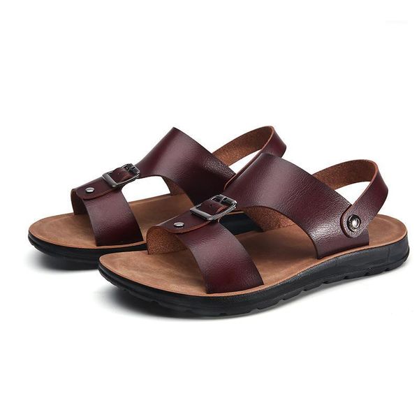 

sandals de ete classic playa sandale beach couro slide deportivas masculino zandalias para leather herren vietnam sandalia sandalias da1, Black