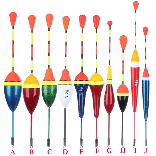 

2pcs fishing lure light stick floats carp line bobber mix size fish float 4.5/3/2.5/1.2/0.8/0.6g