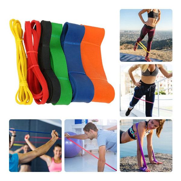 

resistance bands fitness latex thickening strength training squats hips tension loops sport yoga auxiliary elastic