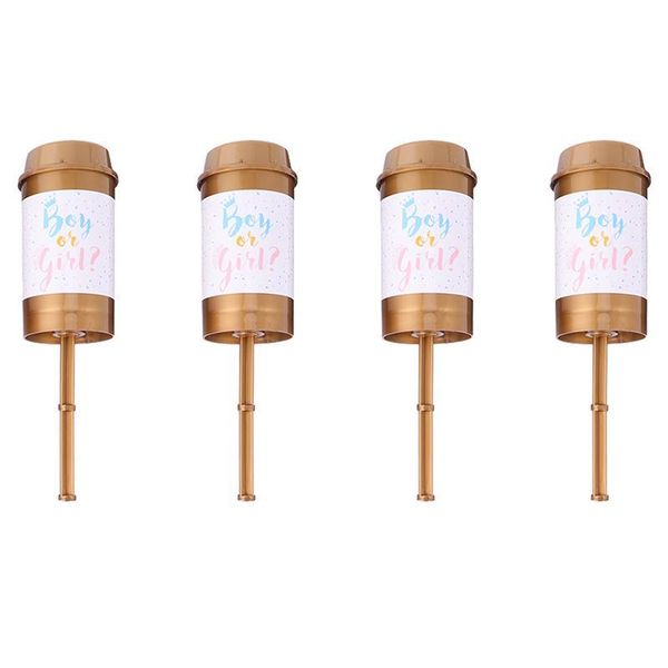 

party decoration 4pcs birthday fireworks atmosphere confetti cannons boy or girl gender reveal push supplies