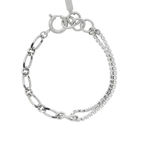 

european and american silver color crystal chain cross simple adjustable bracelet female charm bracelets, Golden;silver