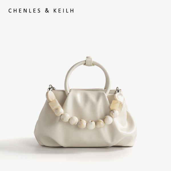 

70% off factory store niche pleated cloud high sense small new pearl chain hand messenger bag